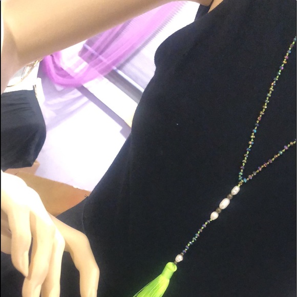 REAL Fresh Water Pearl& Crystal tassel Necklaces-Boutique - Picture 7 of 9